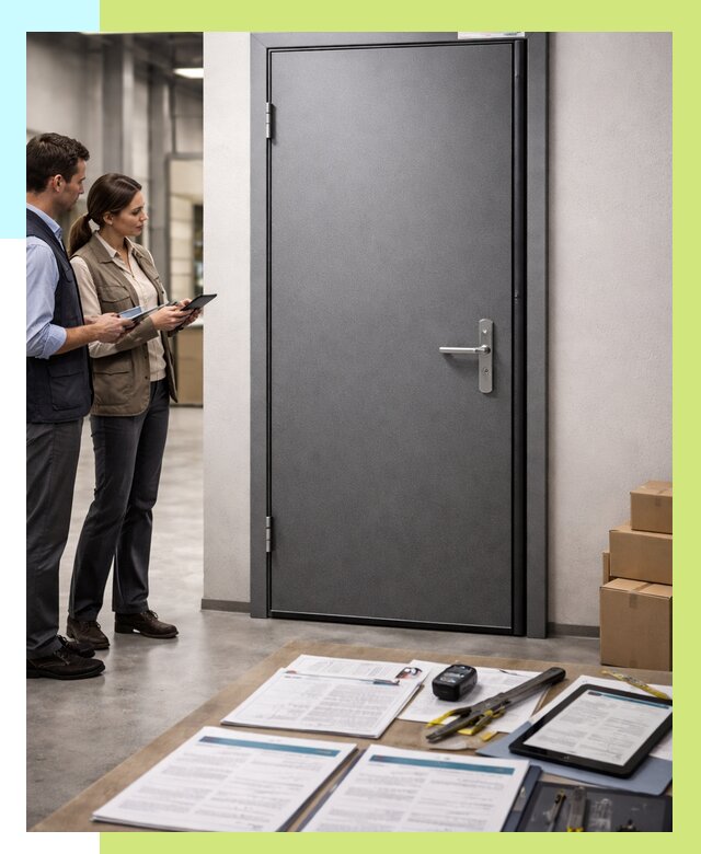 Сертификация противопожарных дверей в Сосновом Боре от 9142 р. | Алешин-Снб