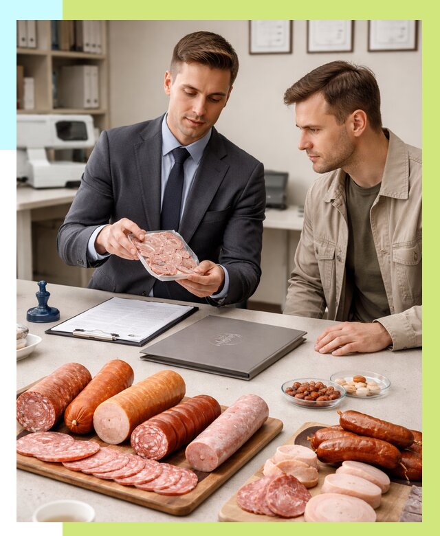 Сертификация колбасных изделий в Сосновом Боре от 7619 р. | Алешин-Снб