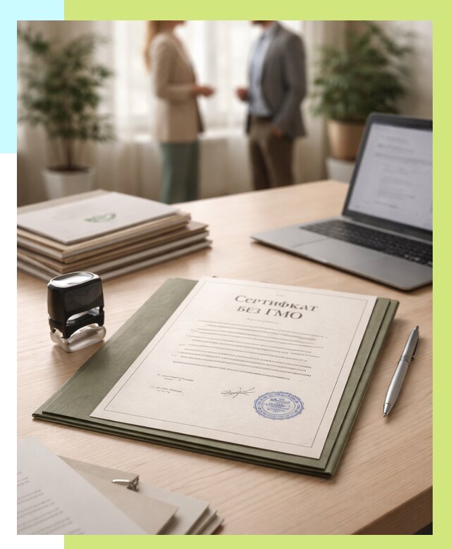 Сертификат без ГМО в Сосновом Боре от 7619 р. оформить срочно Алешин-Снб