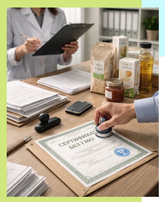 Получение сертификата Без ГМО для продукции в Сосновом Боре